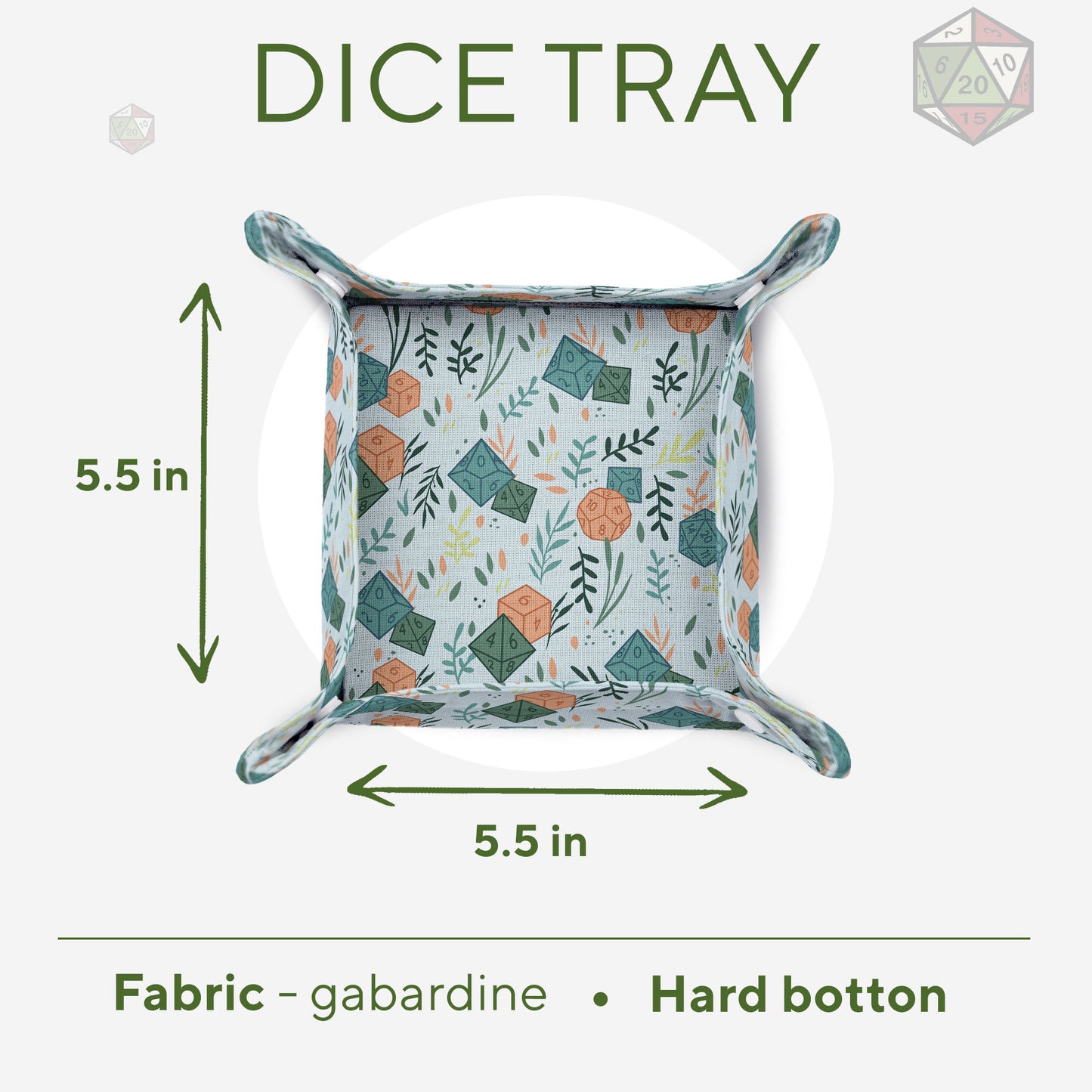 D20 dice tray | Dungeons and Dragons presents | Game Fancy