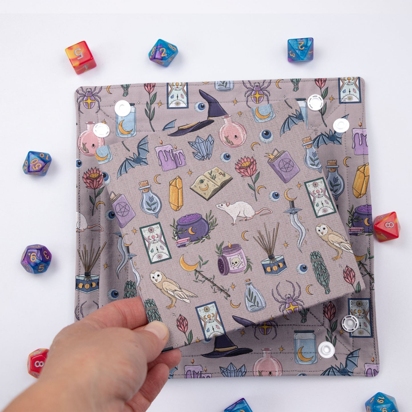 Witch dice bag and tray set | d and d gifts | Game Fancy