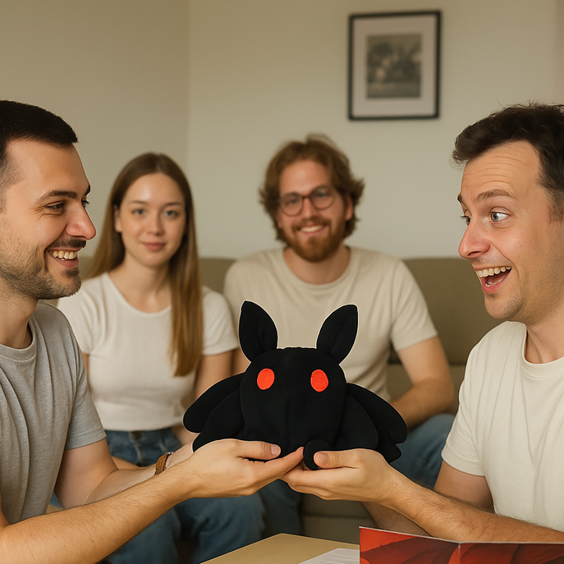 Gothic Mothman Plush dice bag, D&D dice bag, Game bag