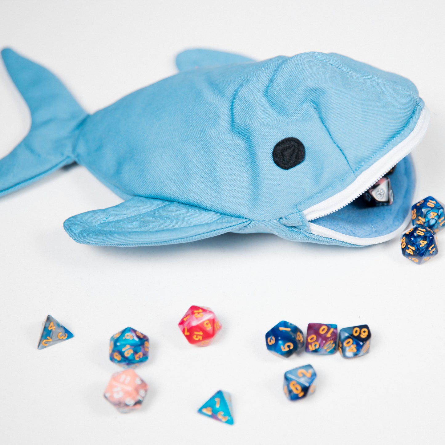 D and D Dice Holder, Blue whale dice bag, Nerdy gifts