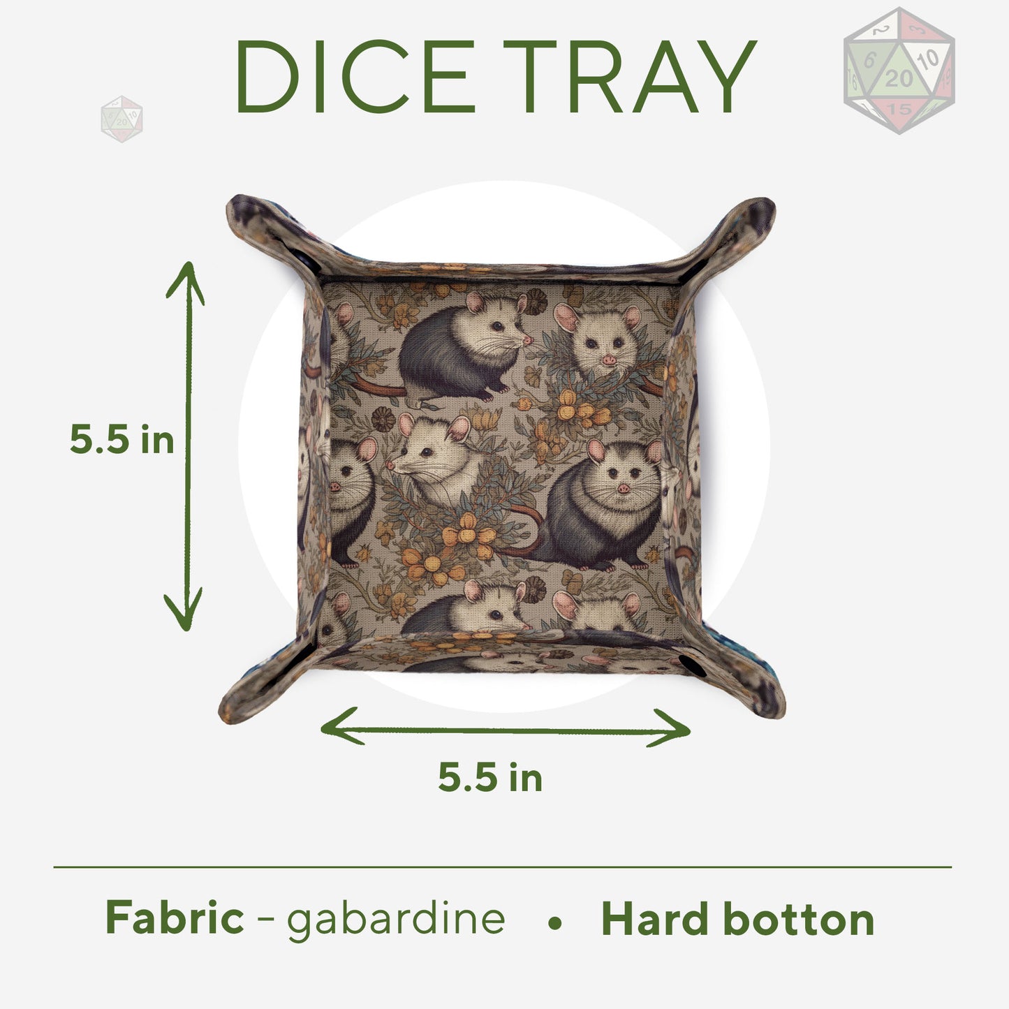 Possum dice tray | Dungeons and Dragons presents | Game Fancy