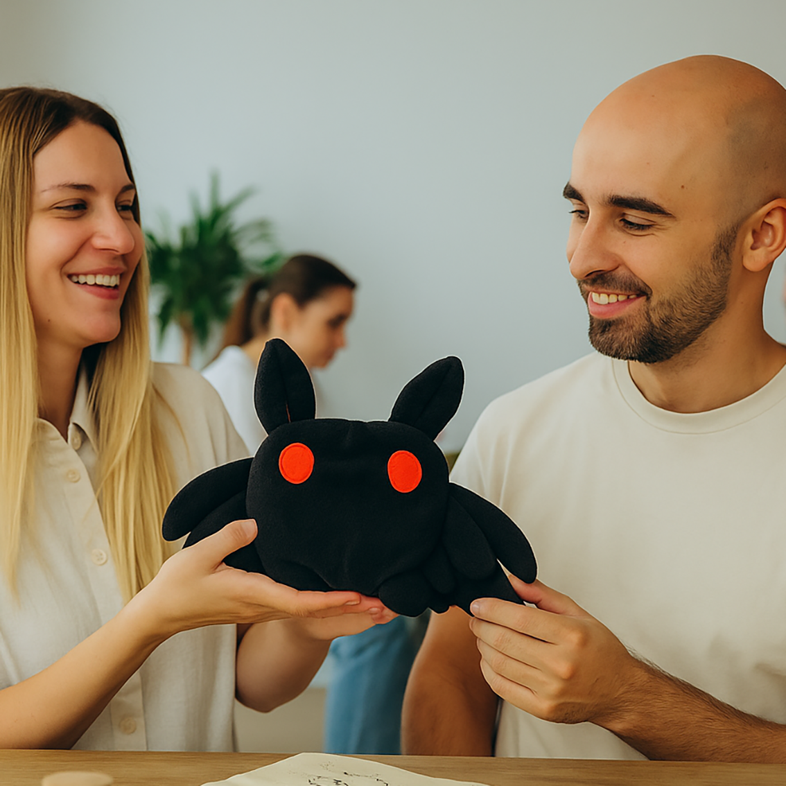 Gothic Mothman Plush dice bag, D&D dice bag, Game bag