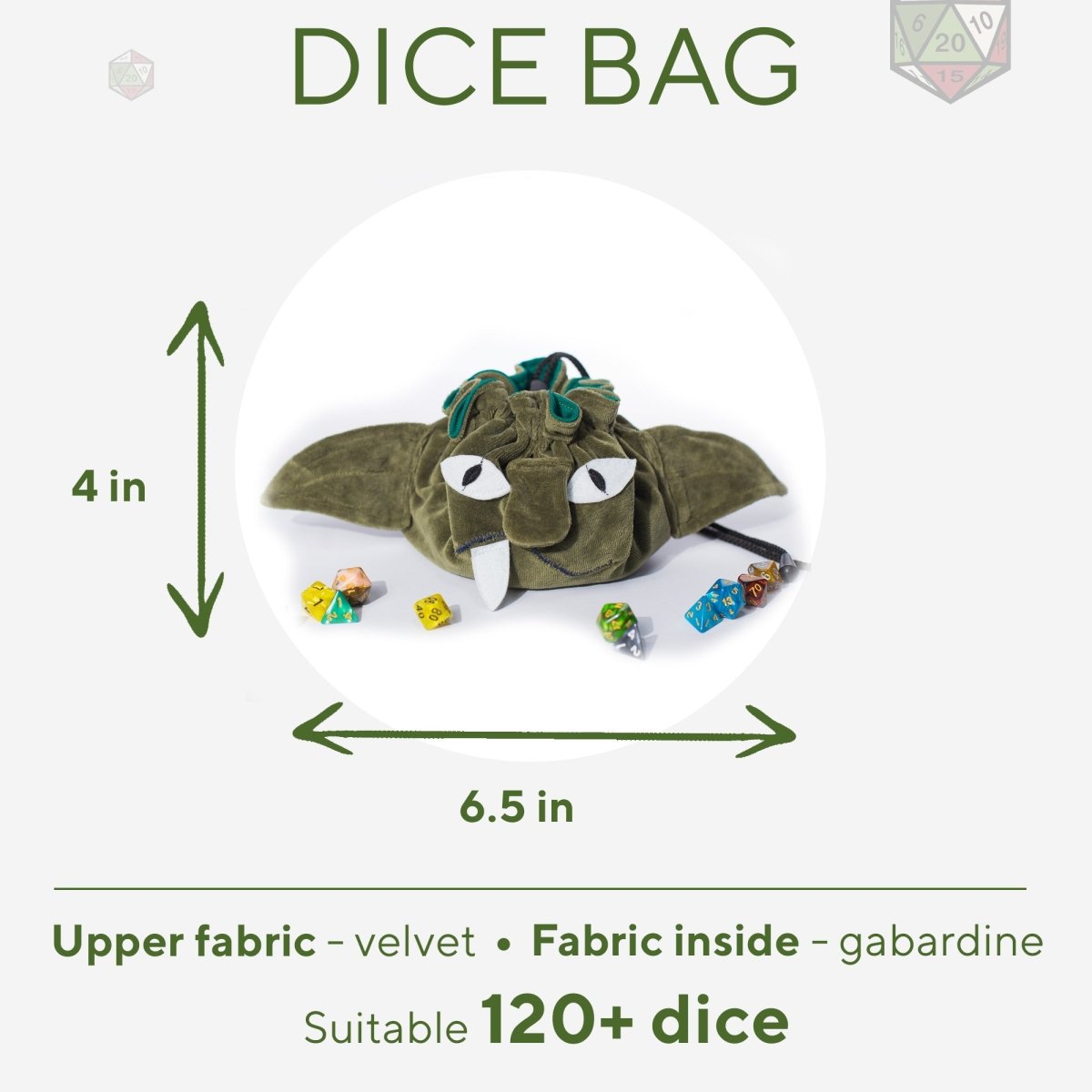 Goblin dice storage bag - Game Fancy