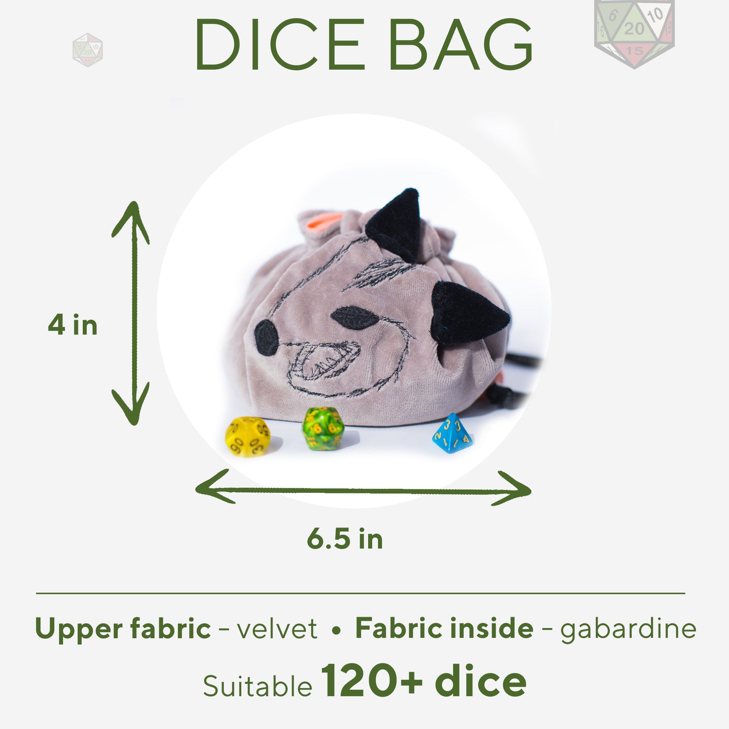 Possum dice bag | DnD gift ideas | Game Fancy