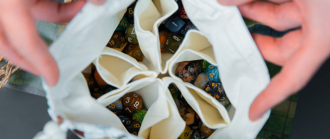 Handmade DnD dice bags by Game Fancy – size and style guide