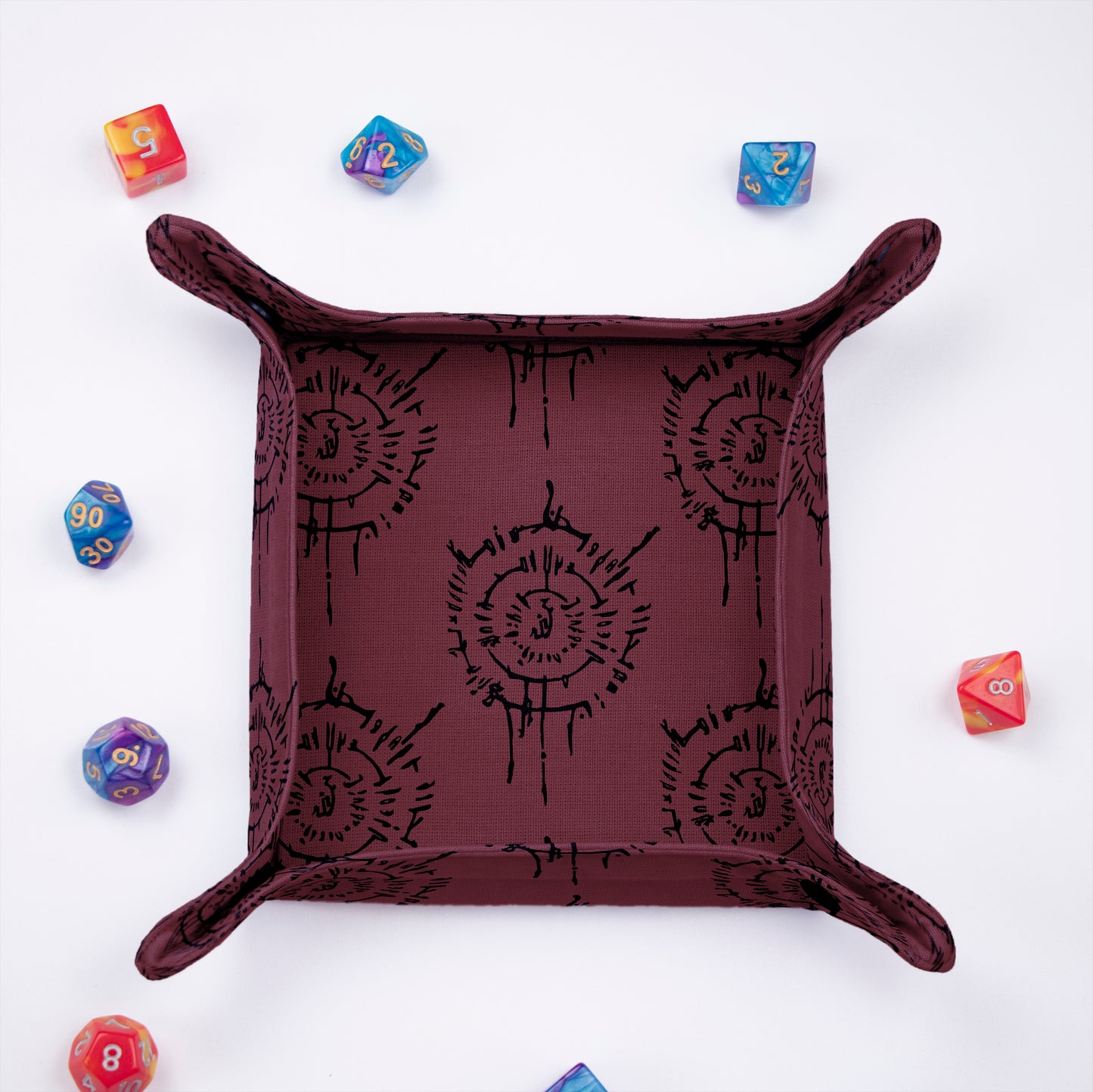 Dnd dice tray, Small dice rolling tray, D&D nerdy gifts