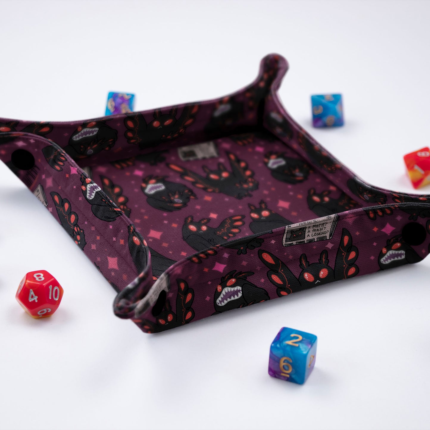 DnD dice tray, D&D Mothman dice rolling tray