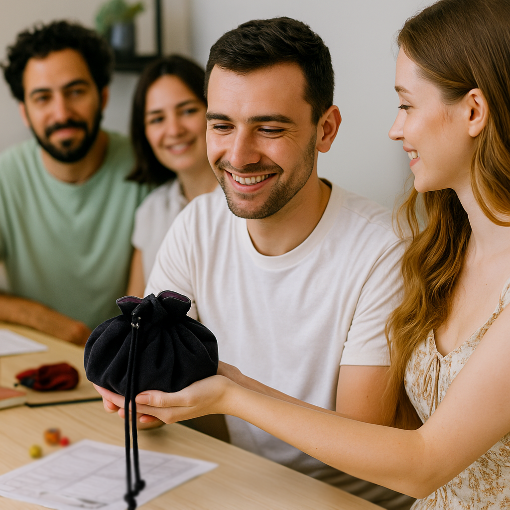 7 Pocket dice bag | Dungeons and Dragons gift ideas | Game Fancy