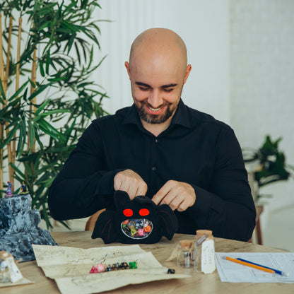 Ita dice bag, Mothman dice bag, DnD nerdy gifts