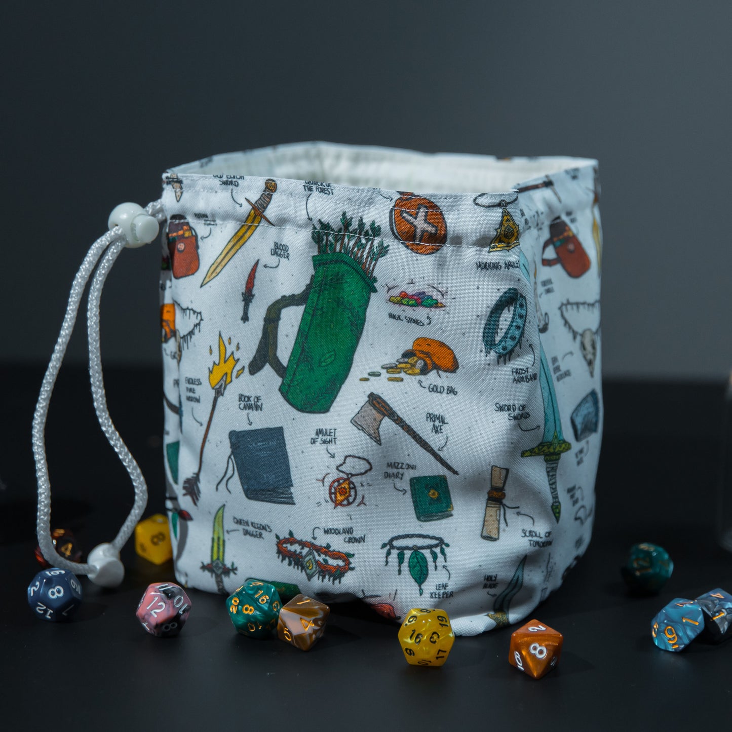 D&D dice bag of holding, Dnd dice bag with pockets