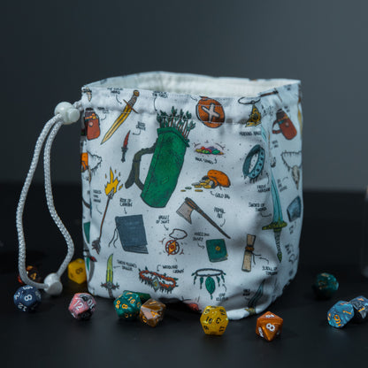 D&D dice bag of holding, Dnd dice bag with pockets