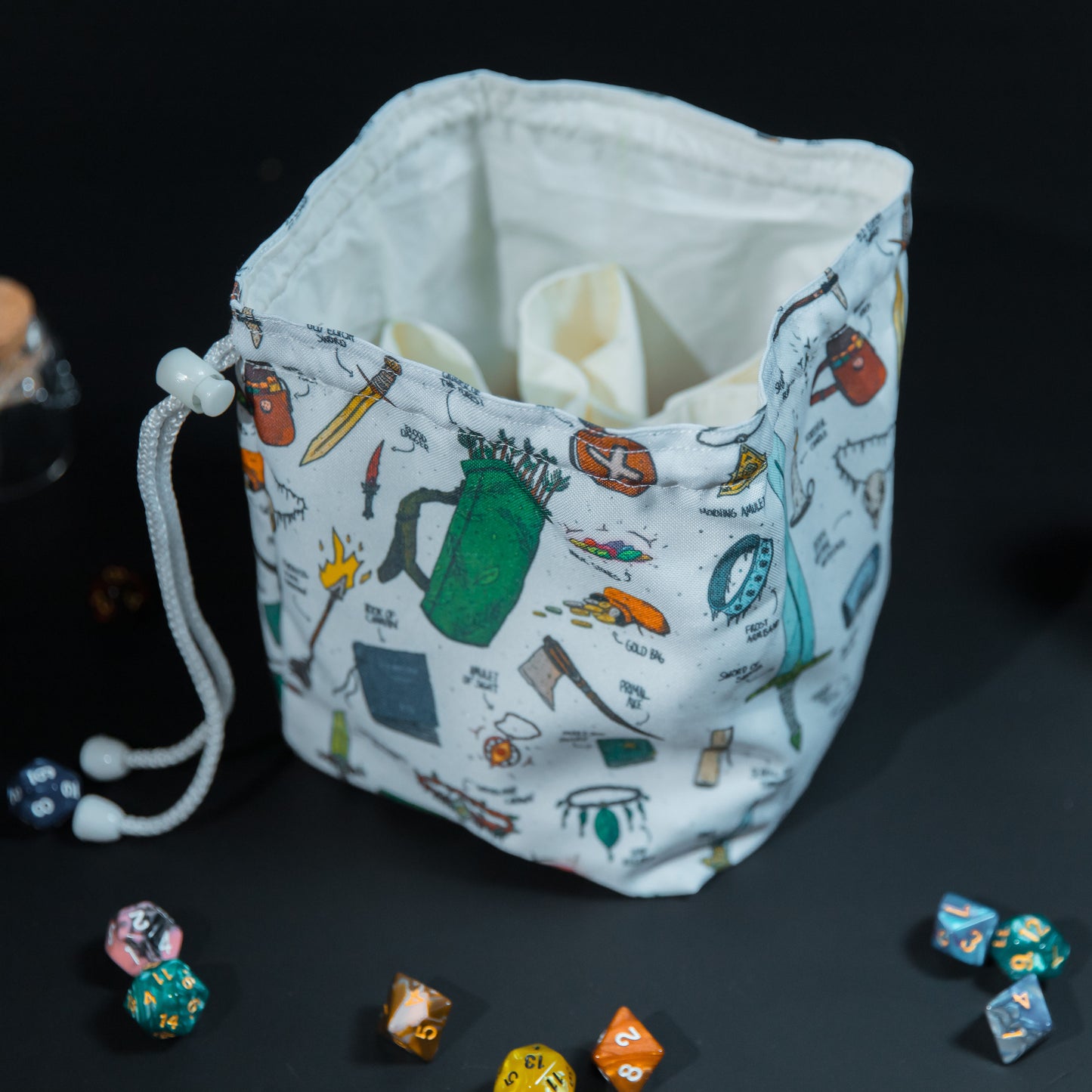 D&D dice bag of holding, Dnd dice bag with pockets