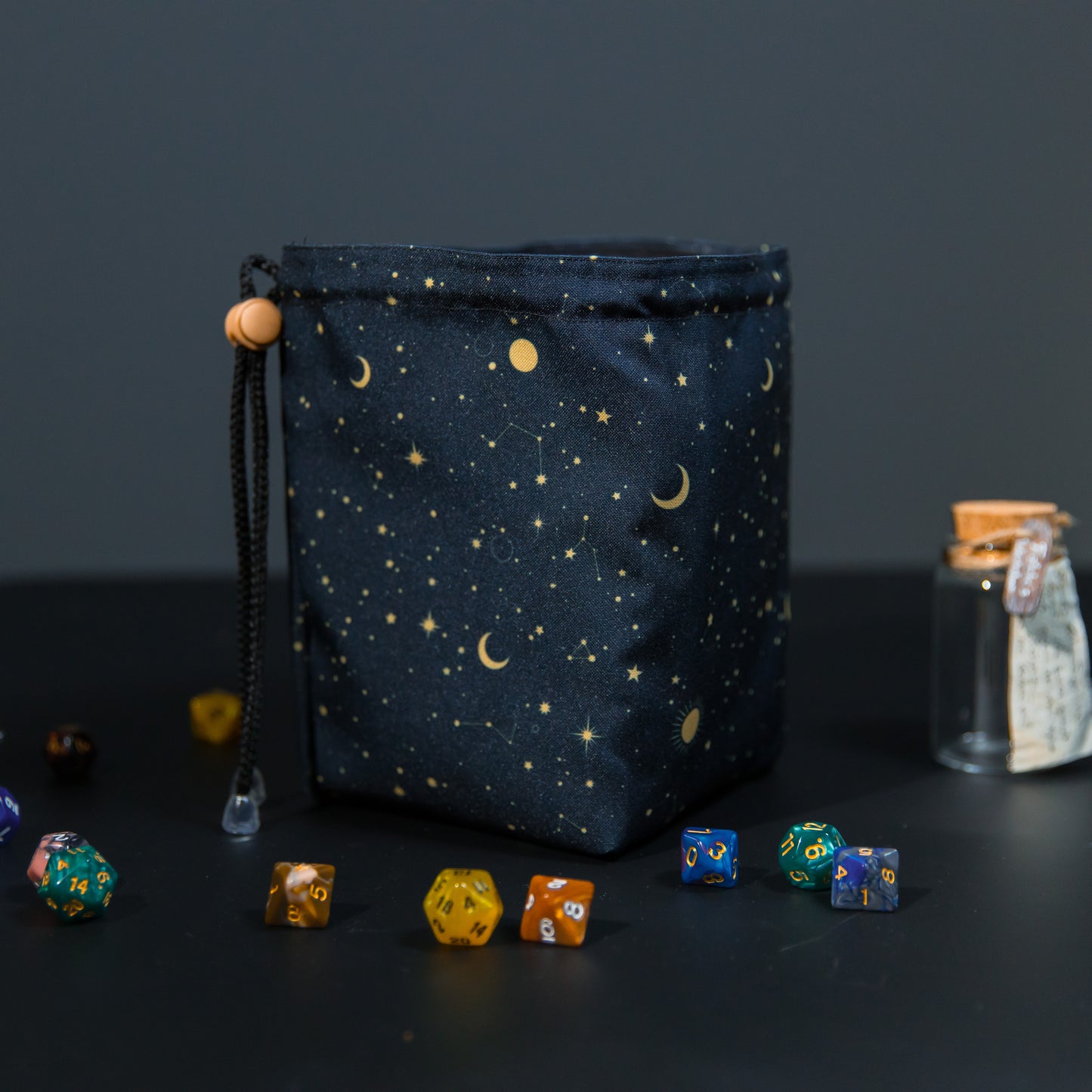 Dice bag pockets, Galaxy dice bag, Dnd dice bag