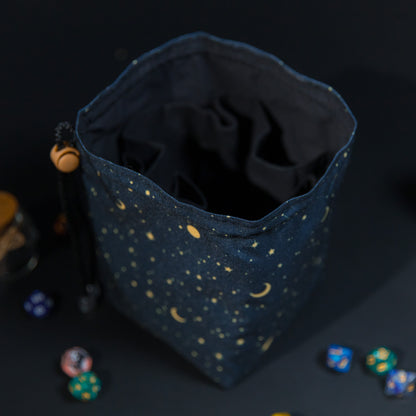 Dice bag pockets, Galaxy dice bag, Dnd dice bag