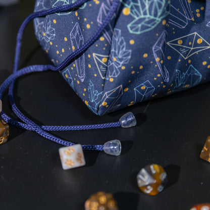 Occult dice bag pockets, Crystal dice bag for DnD