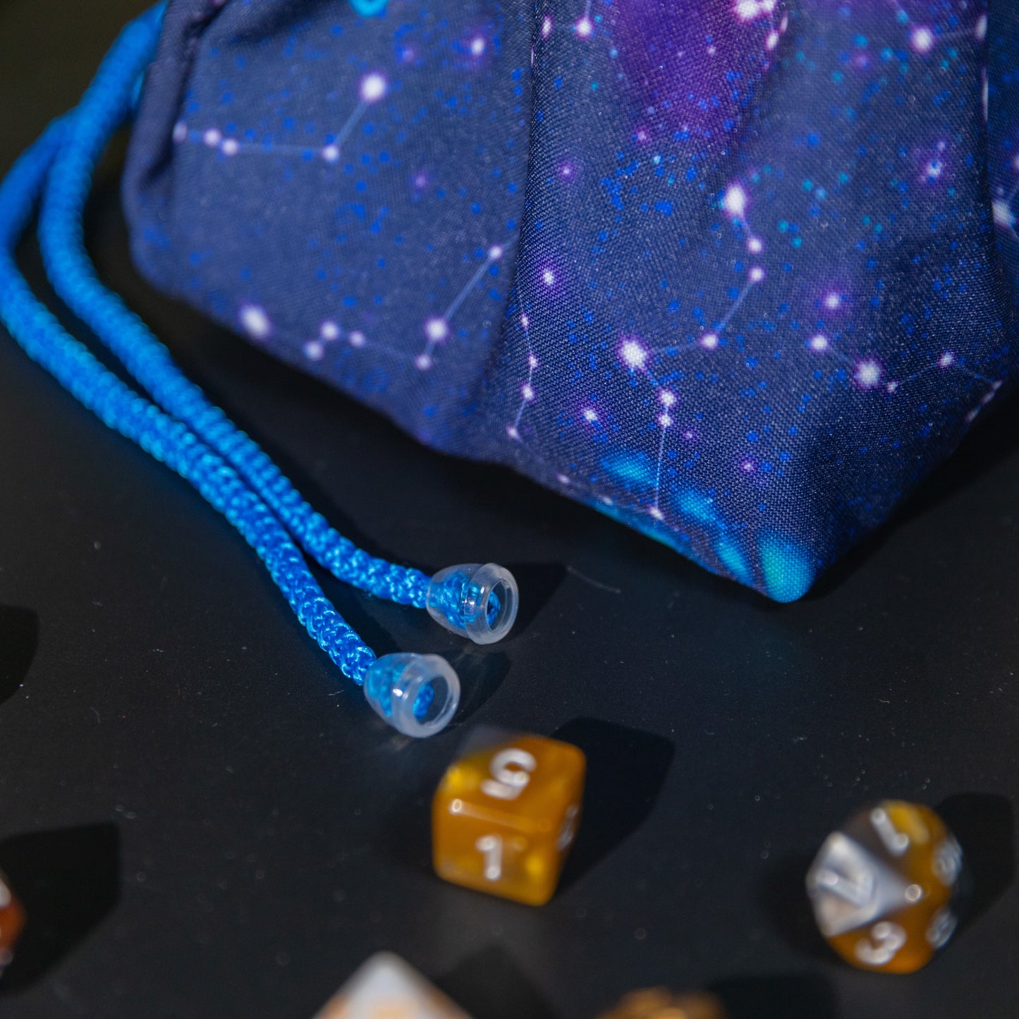 Galaxy dice bag pockets, Large dice bag for DnD