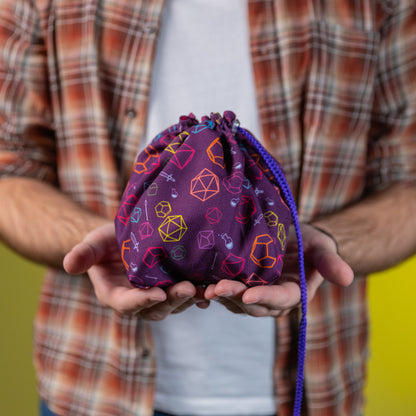 D20 dice bag pockets, Big dice bag for DnD, Nerdy gifts