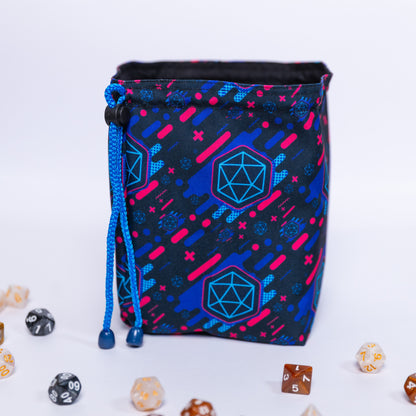 D20 dice bag pockets, Game bag for dice, D&D gifts