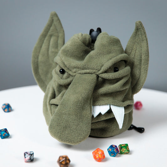 Dnd Goblin dice bag, Nerdy gifts, Plush dice bag, Game bag