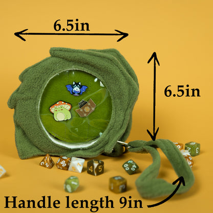 Leaf dice bag dnd, Game bag, DnD gifts for him, Ita dice bag