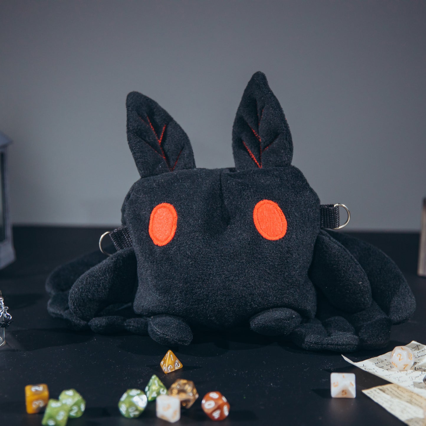 Mothman dice bag,DnD bag for dice, Plush dice bag