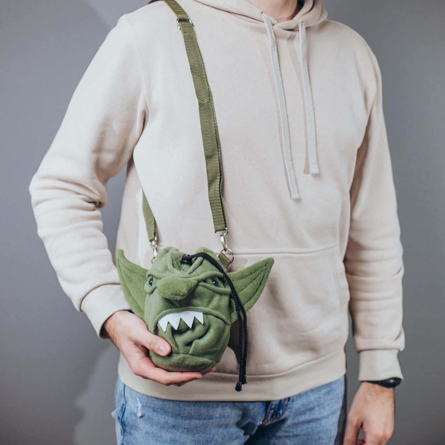 DnD dice bag, Goblin plush, Game bag, Dice bag big