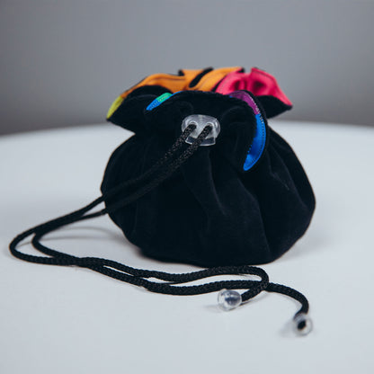 Rainbow dice bag, Dnd gift, Nerdy gifts