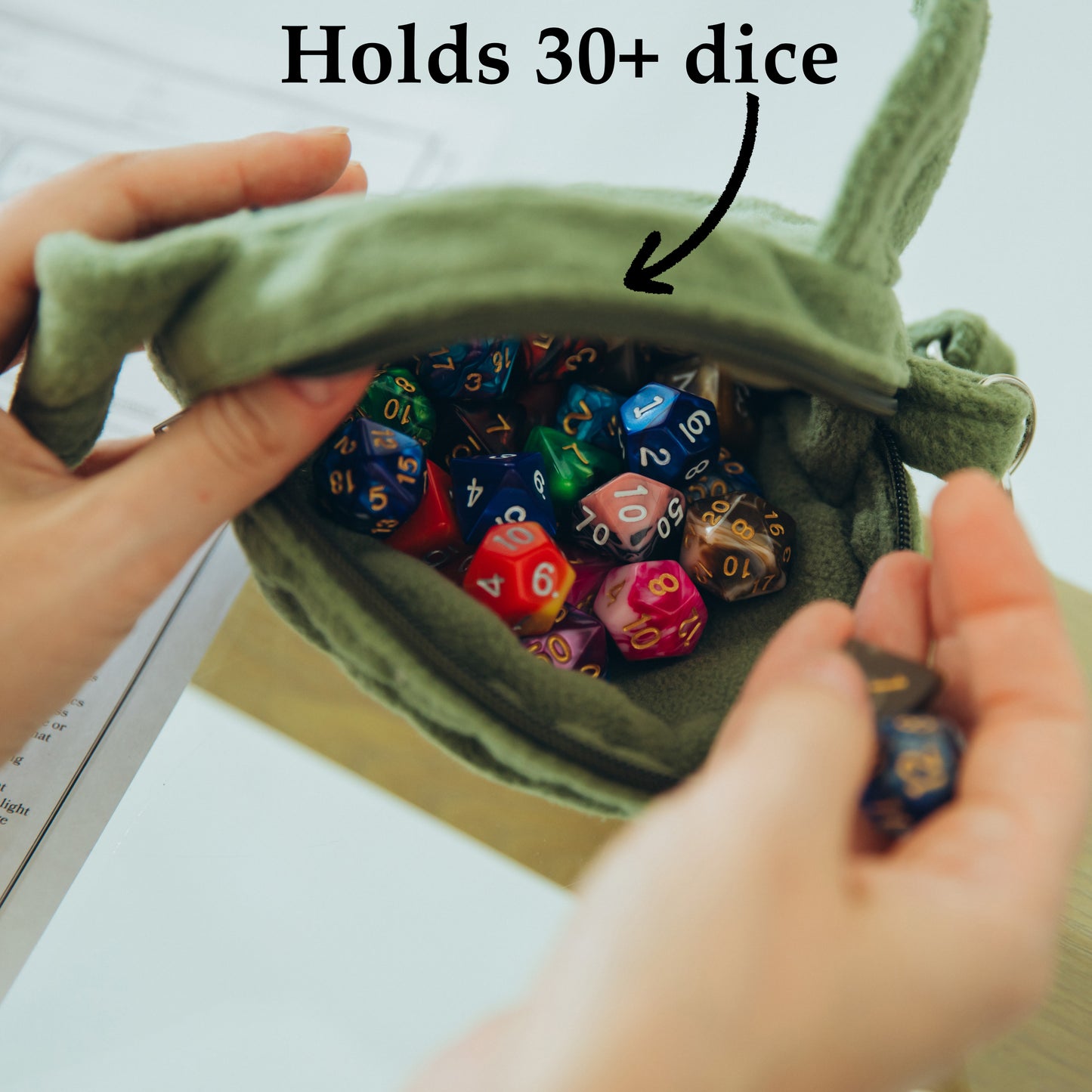 Dice goblin, Dnd ita dice bag, D&D game bag for her