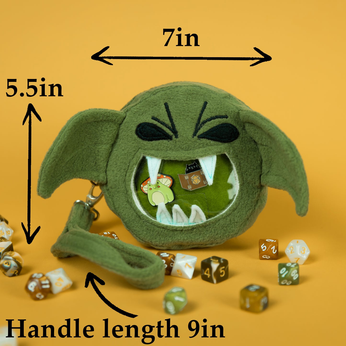 Dice goblin, Dnd ita dice bag, D&D game bag for her