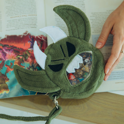 Dice goblin ita bag, D&D dice bag, Small dice bag for her