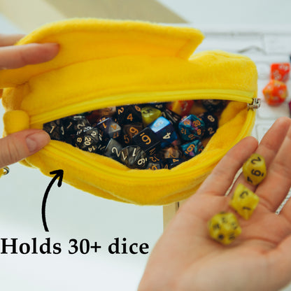 Fish shaped bag, Dnd dice bag, Dnd ita bag