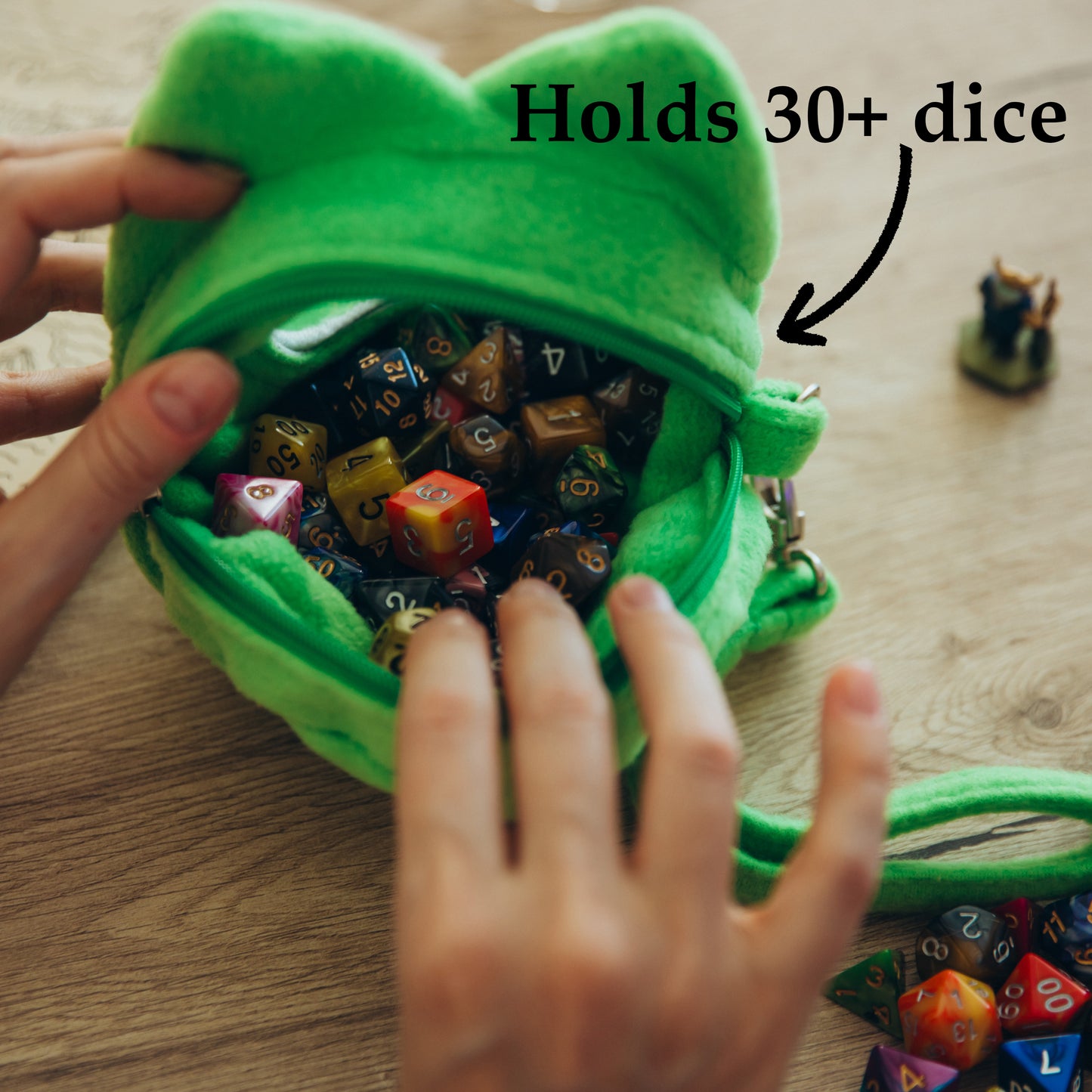 Cute Kawaii Frog ita dice bag, DnD dice bag