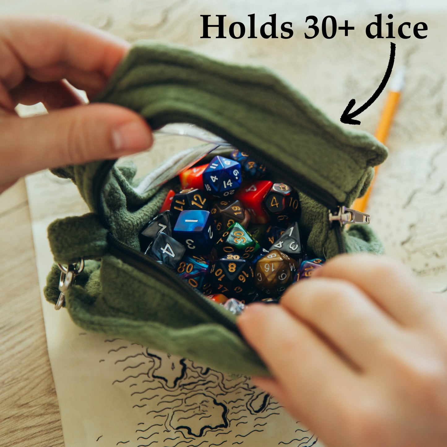 Leaf dice bag dnd, Game bag, DnD gifts for him, Ita dice bag