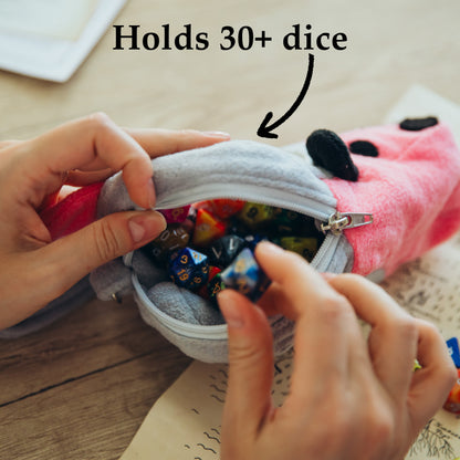 Ita dice bag, Opossum dice bag, Small dice bag