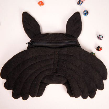 Dice bag Mothman, Plush dice bag, D&D dice bag, Game bag