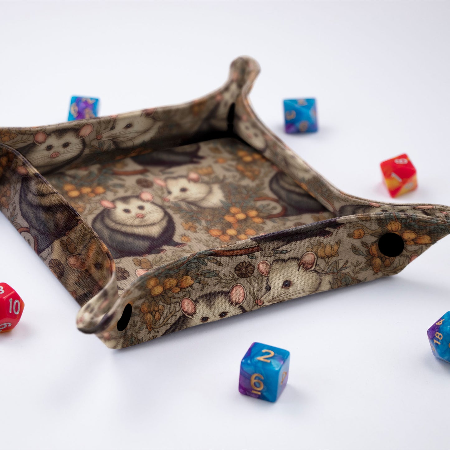 Possum dice tray, Dnd accessories, DnD dice rolling tray