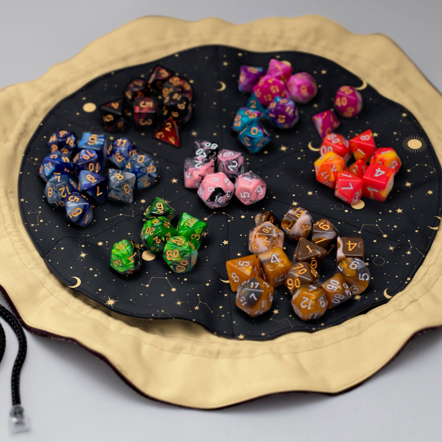 Deep space dice bag, Nerdy gifts, D&D dice bag pockets