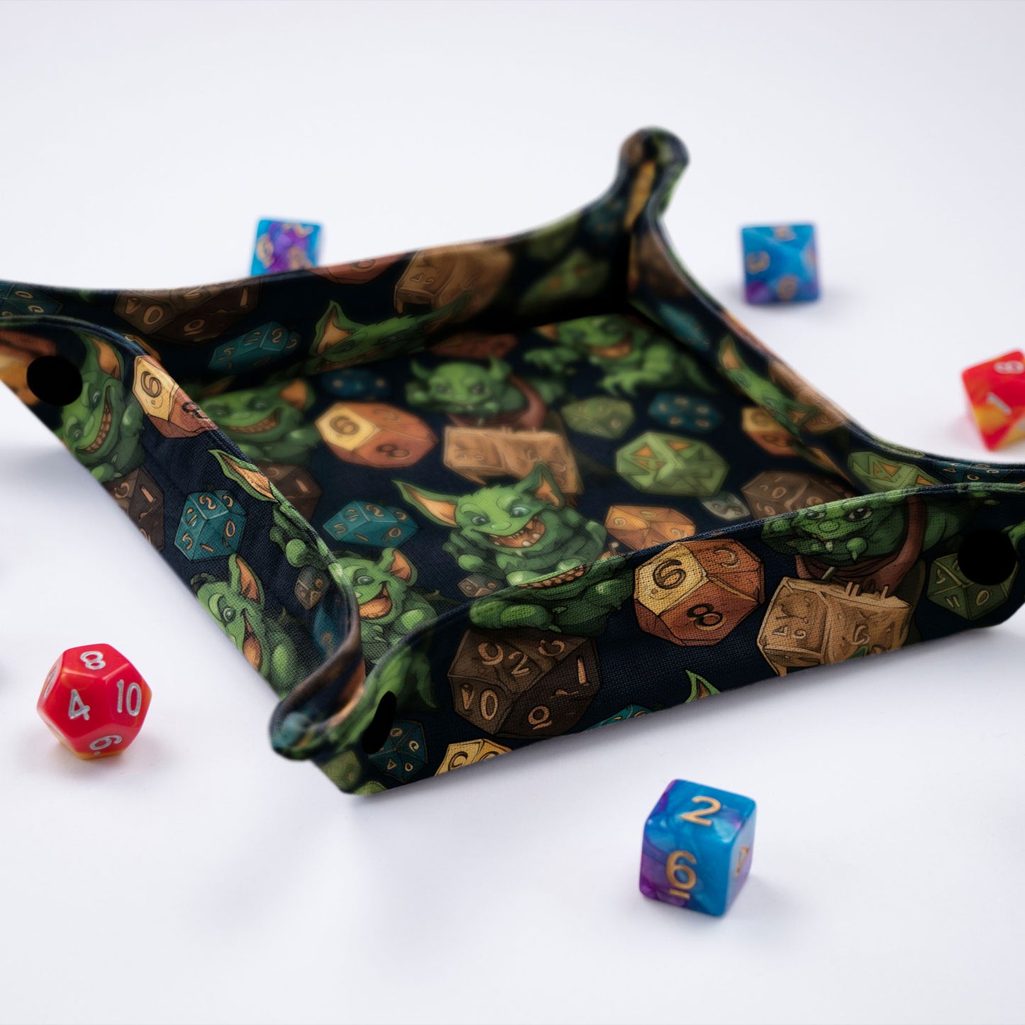 Goblin dice bag and tray, Dnd nerdy gifts for him