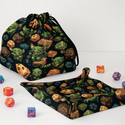 Goblin dice bag and tray, Dnd nerdy gifts for him