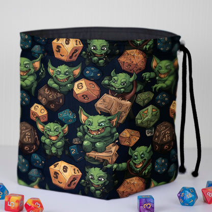 Goblin dice bag and tray, Dnd nerdy gifts for him