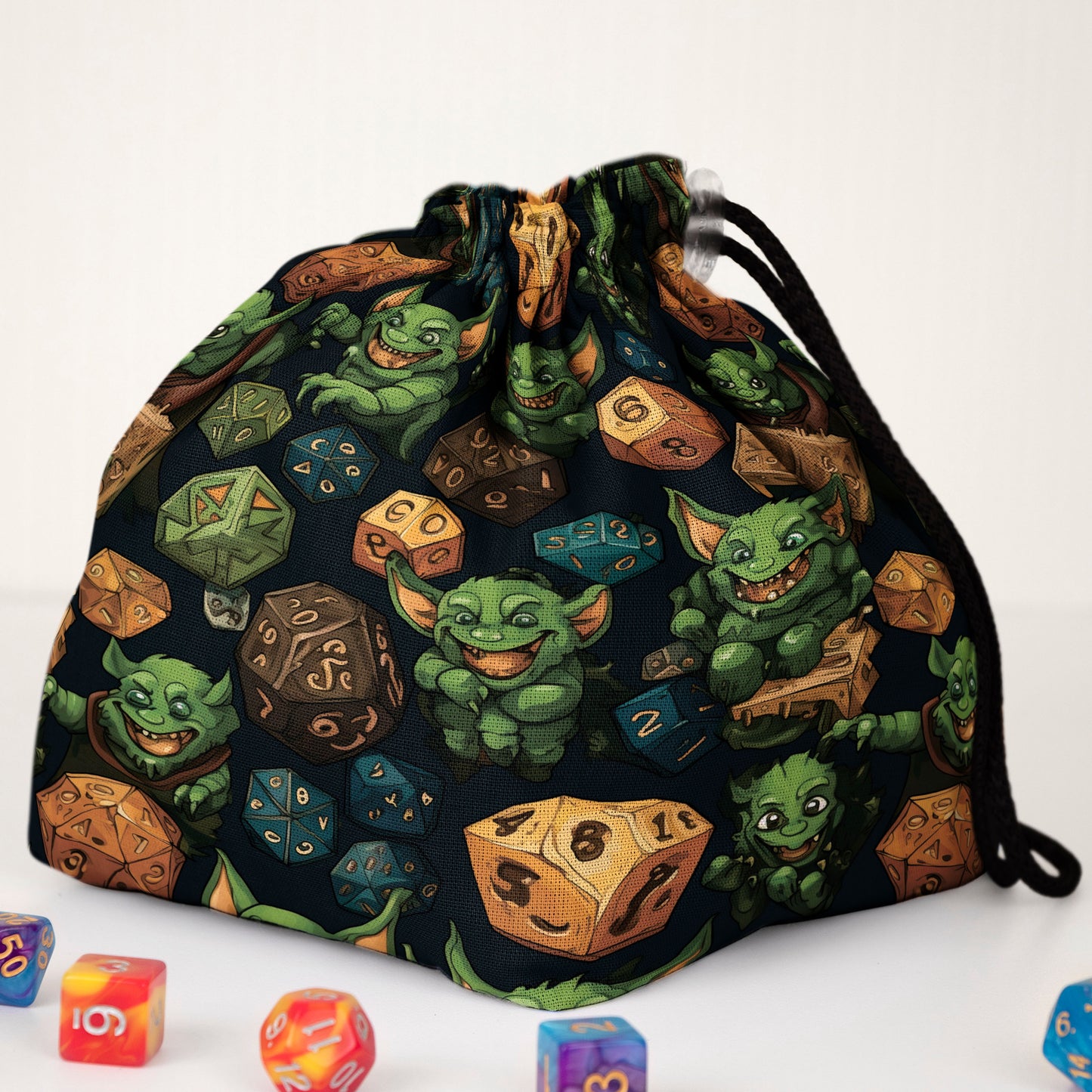 Goblin dice bag and tray, Dnd nerdy gifts for him