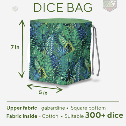 Dnd Dice Bag Druid, Dice Storage, RPG gift, DnD accessory