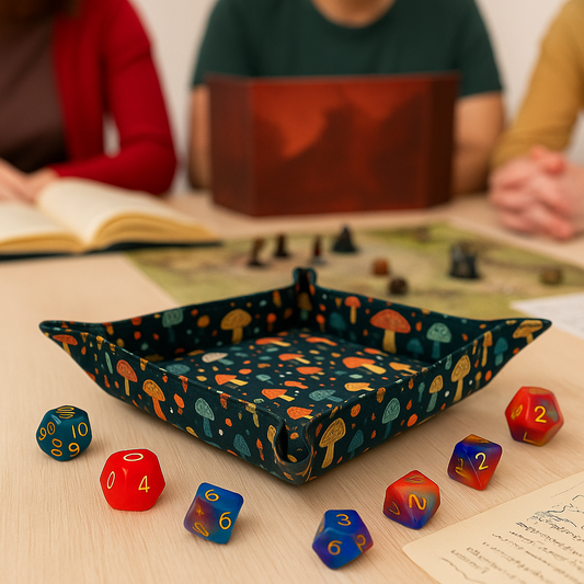 DnD dice tray, Mushroom dice rolling tray, Nerdy gifts