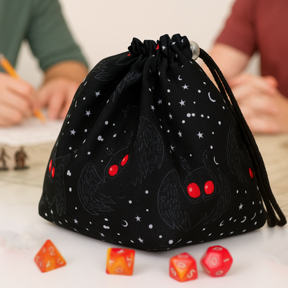 Mothman dice bag | DnD gift ideas | Game Fancy