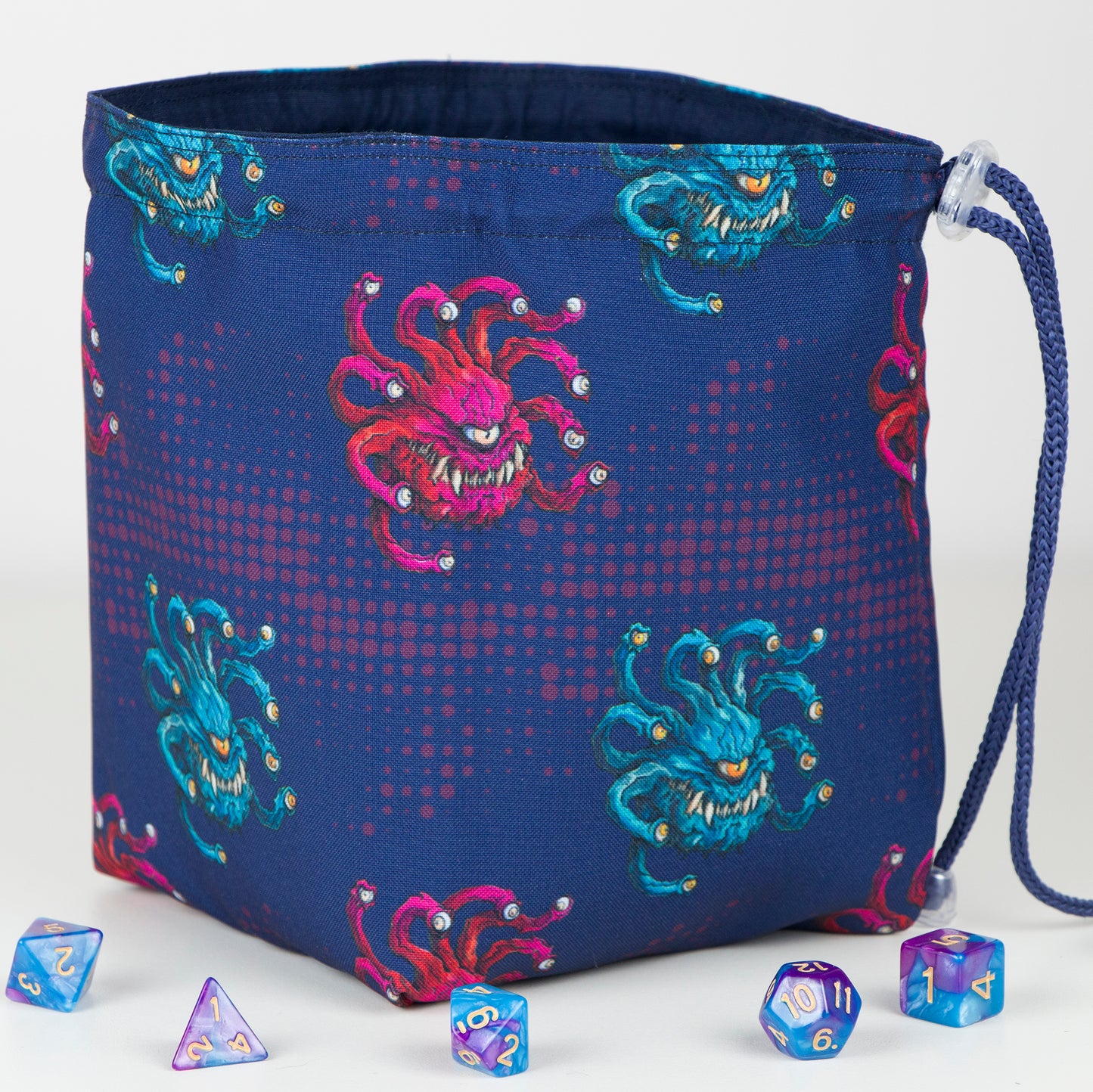 Dice Bag beholder, Dungeons and Dragons gifts, RPG dice bag,