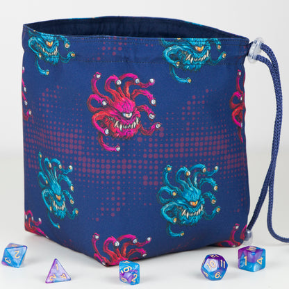 Dice Bag beholder, Dungeons and Dragons gifts, RPG dice bag,