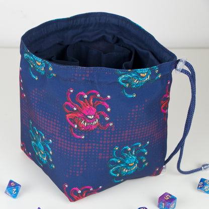 Dice Bag beholder, Dungeons and Dragons gifts, RPG dice bag,
