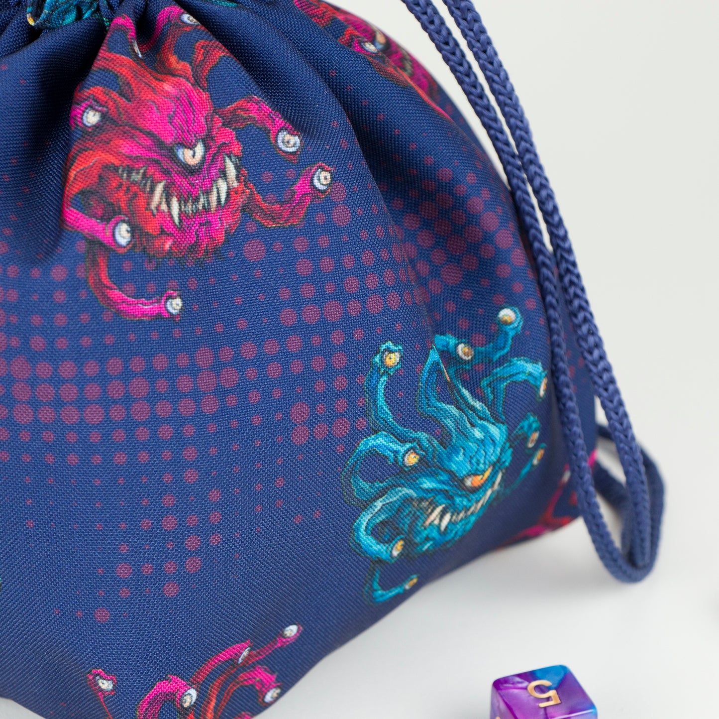 Dice Bag beholder, Dungeons and Dragons gifts, RPG dice bag,