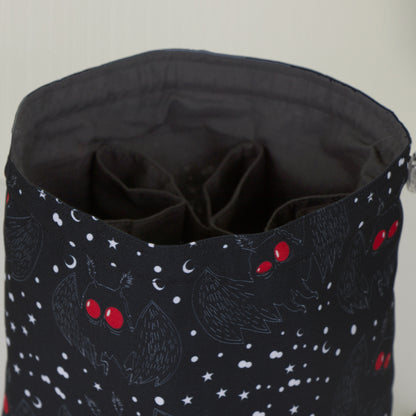 Mothman dice bag, DnD gifts, Large dice bag pockets