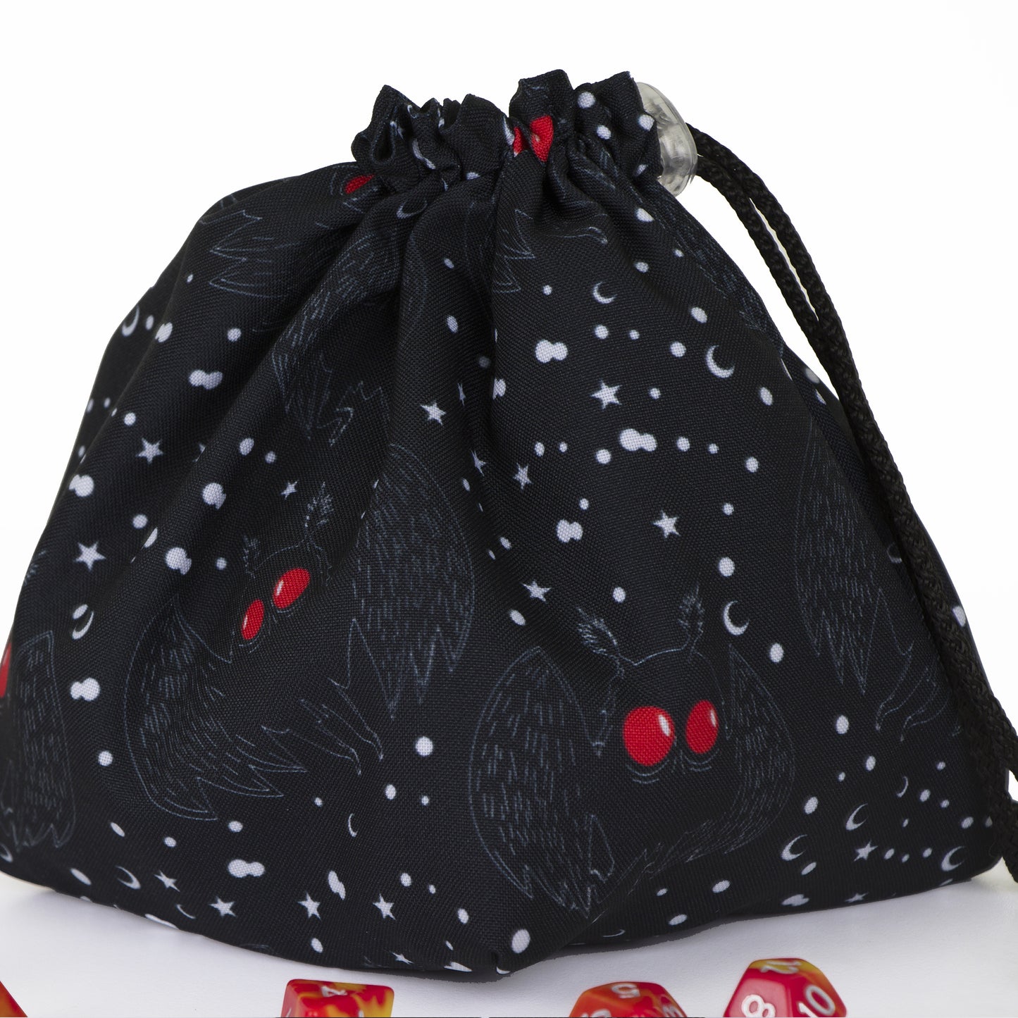 Mothman dice bag, DnD gifts, Large dice bag pockets